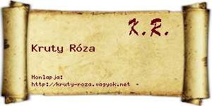 Kruty Róza névjegykártya